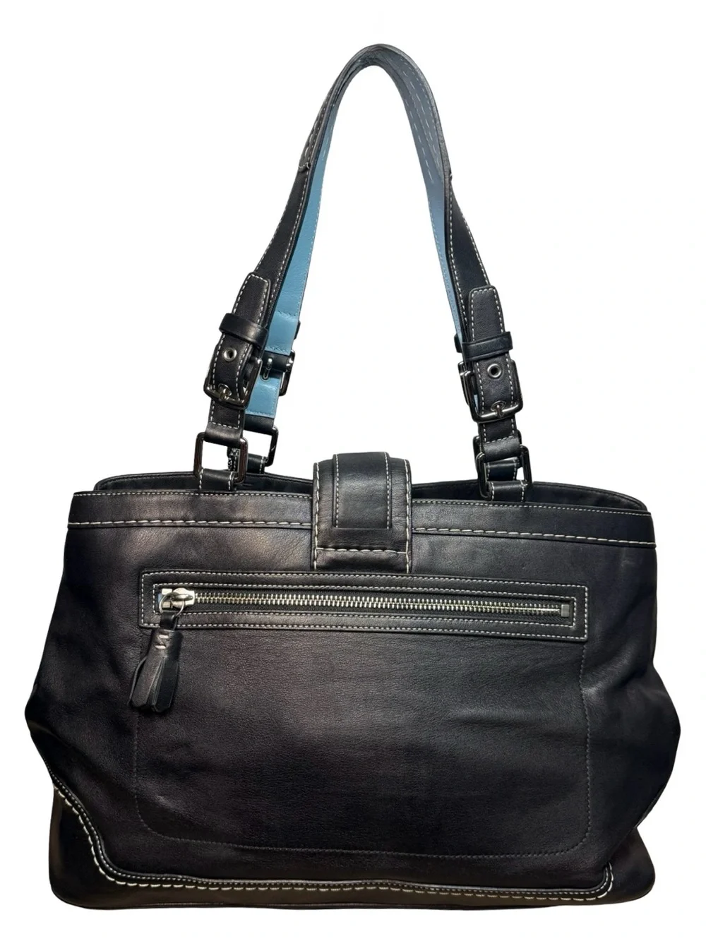 ✨ Vintage Y2K Coach Hampton Stripe Satchel Tote Bag ✨Style Number: F11346 2007